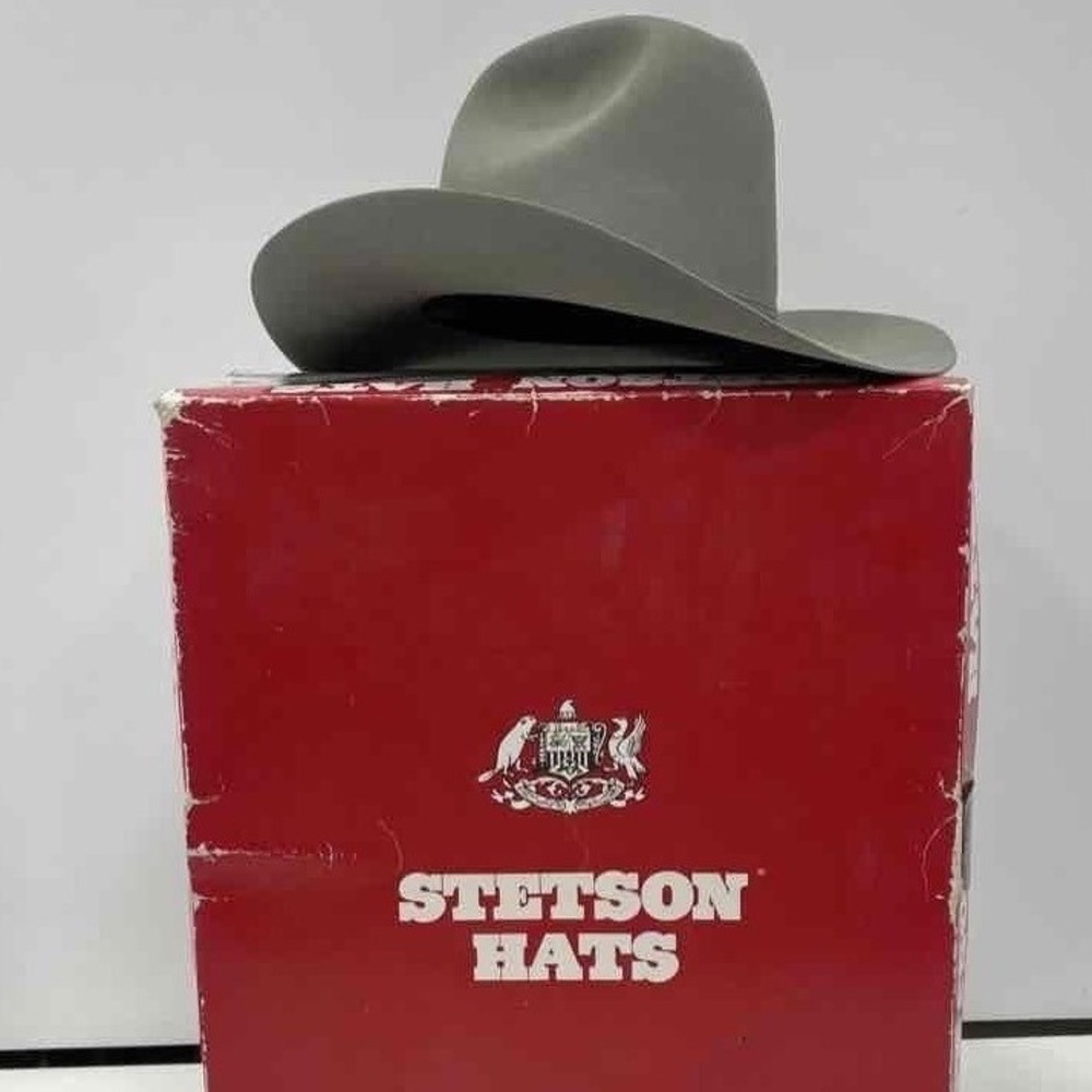 Resistol Gray Felt Cowboy Hat Size 7 1/4 Western Rancher Style